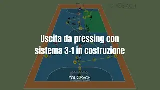 Esercizio per il futsal (calcio a 5): Uscita da pressing con sistema 3-1 in costruzione