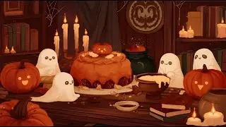 Pumpkin Feast 👻 Halloween Lofi ~ Cozy Chillhop Beats for Study, Reading & Midnight Calm 🌙