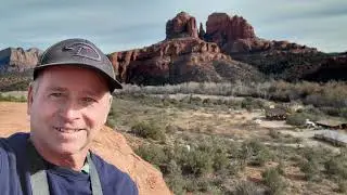 Old Guys Hike #112. Secret Slick Rock Trail. Cathedral Rock, Sedona, AZ. 12-13-21.
