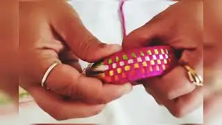 checker box bangle tutorial. multi colour bangle making with silk thread. #checkerboxbangle