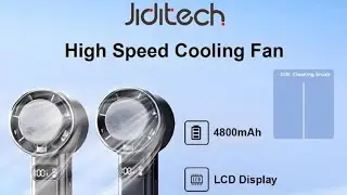 Jiditech High Speed Cooling Fan Refrigeration Handheld Fan 4800mAh 100 level Adjustable Turbo Fan