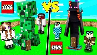 CASA LEGO CREEPER contro CASA LEGO ENDERMAN SU MINECRAFT!!