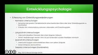 Psychologie - Entwicklung - Entwicklungspsychologie