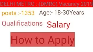 Delhi Metro Rail Recruitment 2019 - 1,400+ Vacancies Across India - Upto 1,60,000/-PM Salary -