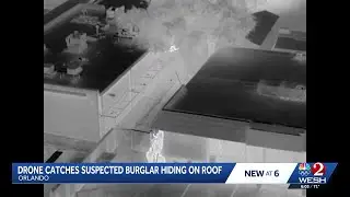 Orlando police catch rooftop burglar with drones