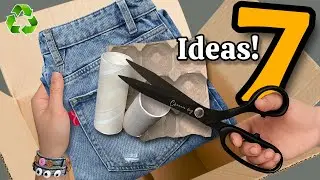 Преобразование картона и старых джинсов 😱♻️ 7 гениальных идей для переработки, которые вас удивят!