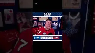 Steve dangle reacts to mc David winning the 4 nations face off for Canada
