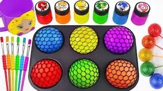 Oddly Satisfying Video l Making DIY Crazyy Lava Slime Balls Sprunki Mixing Color Rainbow Heart ASMR