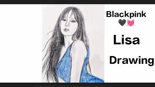Beautiful lisa blackpink drawing 🖤💓 blackpink Lisa✯人｡⁠*ﾟ