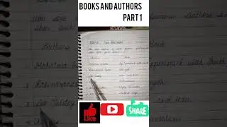 Some Books and their Authors (Part 1) #Online education #General Knowledge #learn more