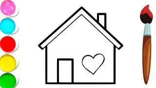 Colorful House Drawing | Learn Colors for Toddlers 🎨