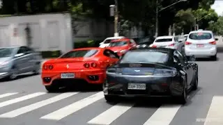 430 Scuderia, GT2RS Launch, V12 Vantage VS 360, F430, GT-R - Supercars accelerating in Brazil