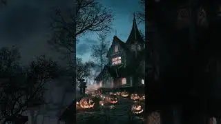 Spooky house on halloween night #short #shorts #halloween