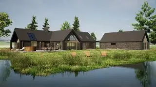 Arkitektladens 3D visualisering af Barn Style p&aring; naturperle