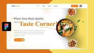 Food Website UI Design Using Figma | Figma Design | Figma Tutorial | UI/UX Design