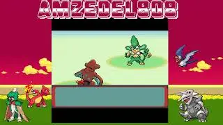 Pok&eacute;mon emerald gba Rom hack emulator battle vs rival emerald exceeded