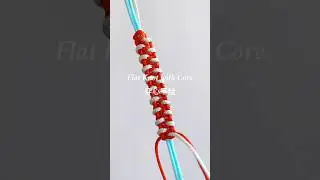 How to Tie a Flat Knot with Core | 穿心平结 Knot Tutorial for Crafts & Macrame #diy #handmade