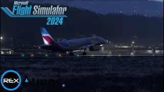 Challenging Snowy Approach into Innsbruck | Eurowings A319 | Hamburg to Innsbruck | MSFS 2024