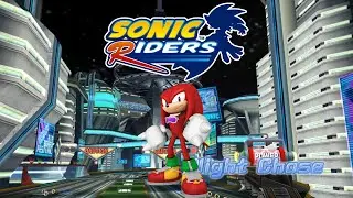 Sonic Riders - Knuckles with Red Rock in Night Chase