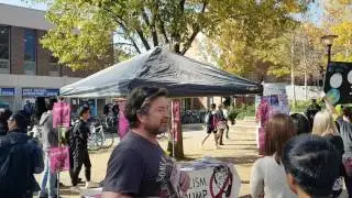 Right vs Left: Student Skirmish at Union Court Protest