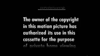 MGM/UA Home Video Warning Screen (1981-1990) (Black And White)