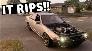 FIRST DRIVE OF MY TURBO RB25 SWAPPED CEFIRO!