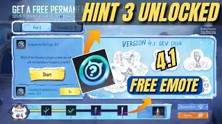 V4.1 HINT 3 MISSION UNLOCK PUBG MOBILE | GET FREE PERMANENT DANCE EMOTE V4.1 | V4.1 NEWS EVENT
