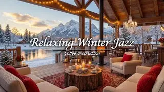 Relaxing Jazz Instrumental Music ⛄ Cozy Winter Night with Smooth Jazz Music at Coffee Shop Ambience☕