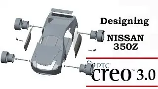 How to Make Nissan 350z in Creo 3 0 | Creo Beginner Tutorial 2021