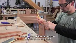 Custom End Table building process handmade by Doucette and Wolfe Furniture Makers