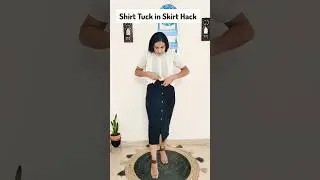 Shirt Tuck In Skirt Hack✨#shirthack #stylehacks #stylingtips #fashionhack #shorts #shorts