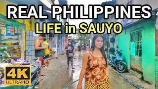 LIFE in SAUYO | EXTREME WALK at HIDDEN NARROW ALLEY in Sauyo Philippines [4K] 🇵🇭