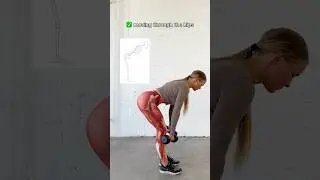 How to feel your Glutes in Romanian Deadlifts 🍑 #rdl #gymtips #glutesworkout #gluteexercises #gym