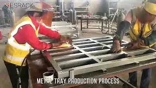Warehouse Storage Logistics Equipment 2-way 4 Way Steel Metal Pallet For Handling Robot Goods