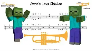 Steve&rsquo;s Lava Chicken | Beginner Trumpet Resource (2 Notes) with Sheet Music and Play Along