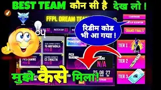 ffpl match day 1 best team / create your dream team free fire / best team of ffpl match day 1