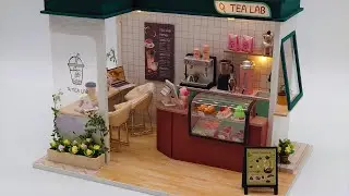 DIY Miniature  Dollhouse kit「Sunshine Tea Station C-015」ドールハウスキット「Sunshine Tea Shop」
