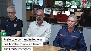 Fala do Prefeito e do Comandante-geral dos bombeiros do RS sobre o incêndio no colégio Marista