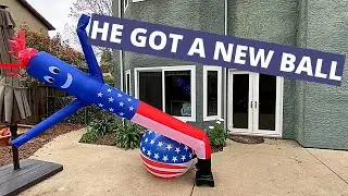 AMERICAN FLAG AIR DANCER GOT A NEW MATCHING BALL
