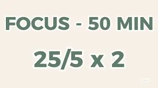 ADHD Calm Focus Timer: 25/5 &times;2 (Low Stimulation, No Music, Gentle Prompts)