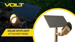 VOLT&reg; Premium Brass Solar Spotlight (Bronze) with Attached Panel | What's In The Box?