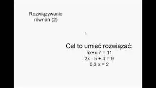 Kl. 6 Rozwiązywanie równań (2)