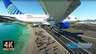 [🔴4K] Landing At St Maarten Princess Juliana Airport I FBW32NX I MSFS 2020
