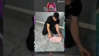 POV when your mum false clothing versus when you try to fold it