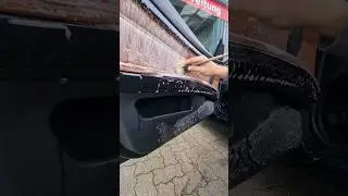 CAR DOOR CLEANING💦#car #clean #detailing #cardetailing #asmr #asmrsounds