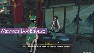 [Secret ] wanwen bookhouse Genshin Impact liyue harbour location Buy Various books.
