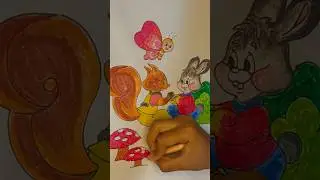 Cartoon Image Painting | Oil pastel #my free time