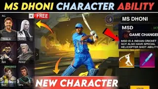 MS DHONI CHARACTER ABILITY IN FREE FIRE || MS DHONI CHARACTER ABILITY - GARENA FREE FIRE