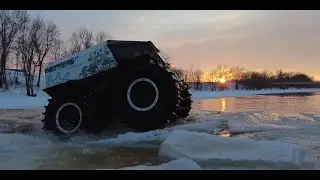 SHERP ATVs - Snowmobile Recovery- WATER,ICE,SNOW - 1st Annual Flater's Sherp Festival Part 2
