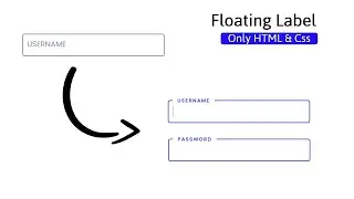 Floating label using HTML & Css @Ravi Ed || CSS Input Field Text Animation | Only Css Floating label